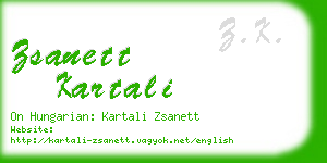 zsanett kartali business card